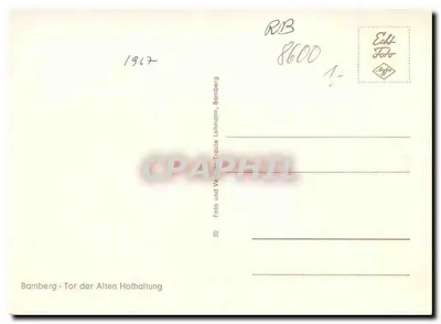 Bamberg - Tor der Alten Hofhaltung — wydawca Traure und Verlags-Lehmann, Bamberg, nr 30 — Rewers