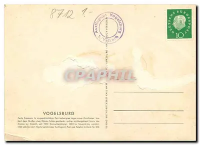 Vogelsburg — pejzaż panoramiczny z rzeką Main — Hetz — Rewers