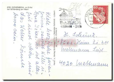 Romantisches Eichenbühl im Erftal — Schöning & Co + Gebrüder, Lübeck — Verso