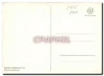 Iphofen, Rödelseer Tor — editor Edition Korsch, n° 8715 — Verso