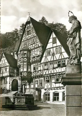 MILTENBERG am Main — Parte am Marktplatz erb. um 1500 — Kunstverlag Karl Peters, Fürth/Odenwald Nr. 319 W