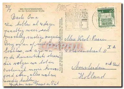 Beuchtwangen — bairro do Marktplatz, Cruzamento, Rathaus e Igreja, Jugendheim — editor F. H. Dannenfels — Verso