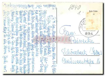 Saudações de Memmingen — vista da cidade com editor Echt Foto 10 — Verso