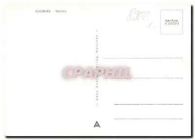 Augsburgo — Rathaus — Hans Andres Verlag, Munique — Verso