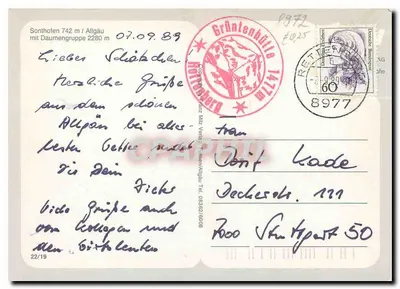 Sonthofen — Oberallgäu — editor Gräntenbühle — Verso
