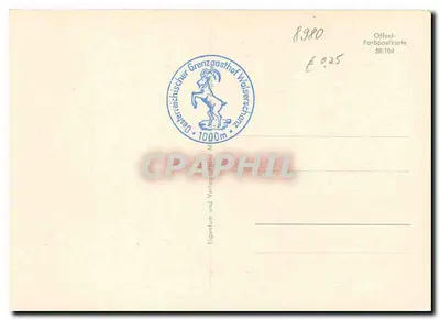 Witaj z Breitachklamm — Oesterreichischer Grenzgasthof Wilderschanz — nr 58/104 — Rewers