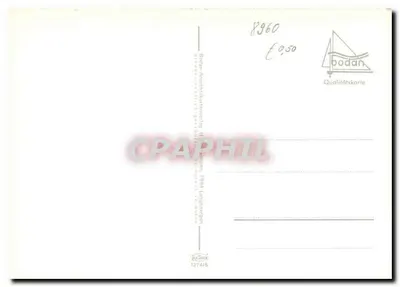 Kempten im Allgäu — widok panoramiczny z łańcuchem Alp, Rathaus, Zumsteinhaus i St. Lorenzkirche — wydawca Bodan — Rewers