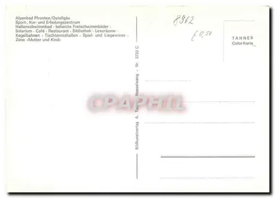 Alpenbad Pfronten - Ostallgäu — editor TANNER, n° 5722 C — Verso