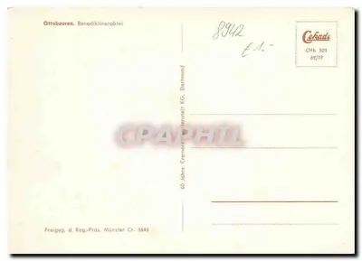 Ottobeuren, Abadia Beneditina — vista aérea — Cramer & Co. n° A1 — Verso