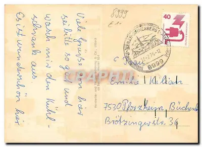 Weiler im Allgäu — widok panoramiczny i wioska — wydawca: Viele Grunds & Co., Lübeck — Rewers