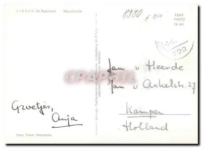 Lindau no Lago de Constança — Hauptstraße — Varneb Postkartenverlag — Verso
