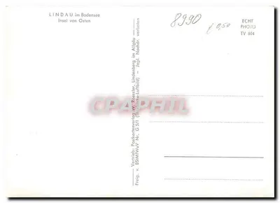 Lindau nad Jeziorzem Bodenskim — Wyspa Osten — Sprzedaż v. BSMWV Nr. G 5/1 — Rewers