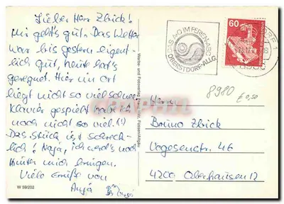 Oberstdorf — Międzynarodowy zimowy plac — wydawca nieznany, numer seryjny nieczytelny — Rewers