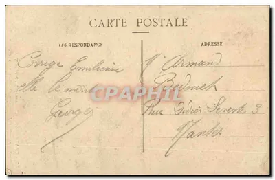 Châteaubriant (Loire-Inf.) — Pavilhão N. do Castelo da Renascença (1537) e torre N.E. da antiga muralha do Castelo-Fort — editor Lacroix, Châteaubriant — Verso