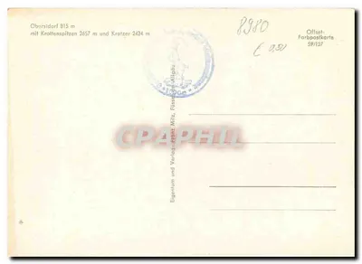 Obersdorf — widok panoramiczny z górami na tle — Offsel-Verlag, Füssen, seria 59/127 — Rewers