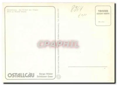 Nesselwang — Skidorf Allgäu — Widok na Reutter Wanne — TANNER COLOR-HARTE Nr. 4201 — Rewers