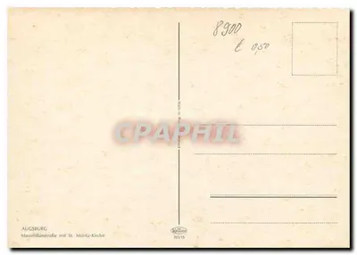 Augsburg — Maximilianstraße z kościołem św. Montiz — Krüger 703/15 — Rewers