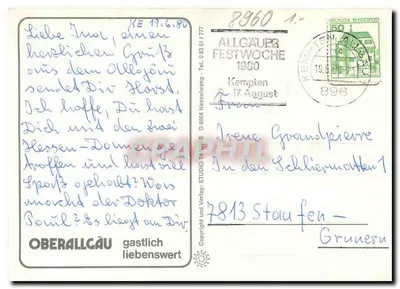 Kempten — Metropolia Allgäu — Wydawca Studio Tanner, n° 777 — Rewers