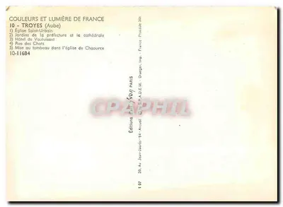 Troyes — Lembrete de Troyes — Edições Jean-Jaüts — Verso
