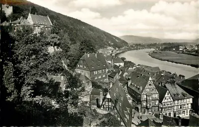 Miltenberg a. Main — Castelo e Praça do Mercado — Kunstverlag Karl Peters, Fürth/Odenwald, n° 296