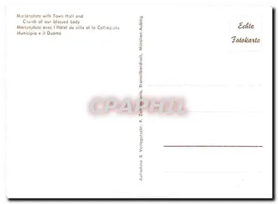 Munique — Marienplatz com a catedral e a cidade — Bromsildruck, n°176 — Verso