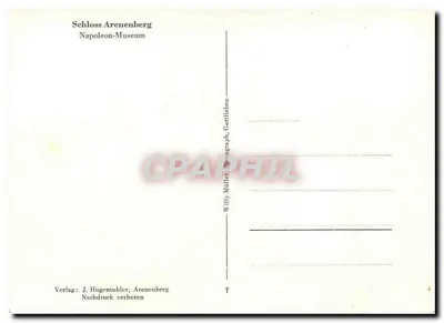Schloss Arenenberg — Museu Napoleão — Willy Müller, Gottleben — Verso
