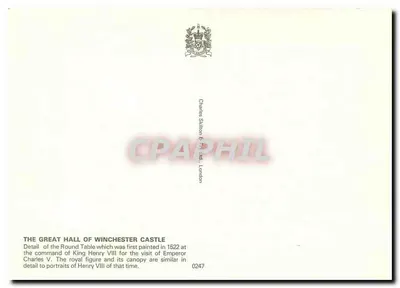 Król Artur — szczegół stołu okrągłego — Charles Stilton & Phil, London, n° 0247 — Rewers