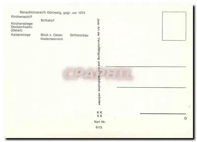 Stift Göttweig — Abadia beneditina — n° 8173 — Verso