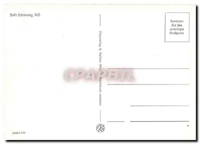 Castelo de Göttweig — Áustria — editor A. Kelner, Viena — Verso
