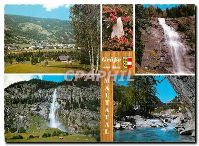 Maltatal — paisagem alpina com cachoeira e flores — Verlag Webdeburo Puncia