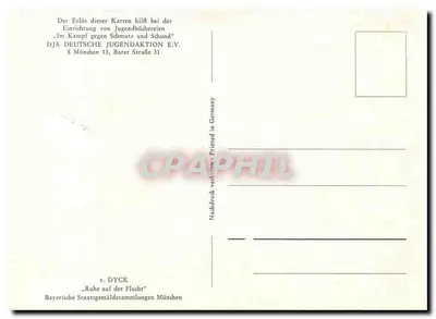 Święta Maria z Dzieciątkiem Jezus i św. Józefa — reprodukcja dzieła v. DYCK — Bayerische Staatsgemäldesammlungen München — Rewers