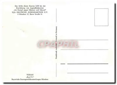 Carlos V — Rei da Espanha — Bayerische Staatsgemäldesammlungen München — Verso