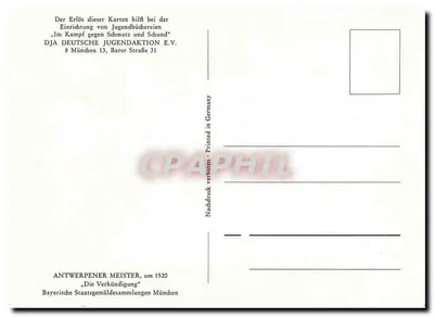 Antwerpenne Meister — Prawdziwa reklama — Bayerische Staatsgemäldesammlungen München — Rewers