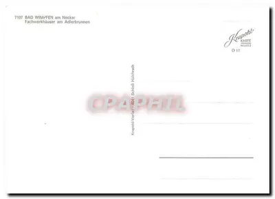 Bad Wimpfen am Neckar — Fachwerkhäuser am Adlerbrunnen — Krapohl-Verlag, O 17 — Verso