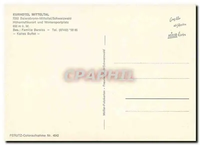 Cozinha — Buffet de Natal — Kurhotel Mitteltal, Baierbronn-Mittelwald — Verso