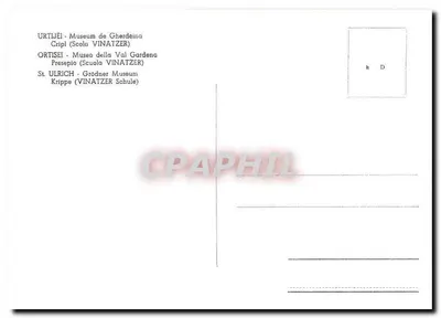 Skulpturalna kripa — Muzeum Gherdeina, Cripil — wydawca nie widoczny — Rewers