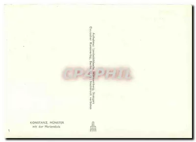 Konstanz, Mosteiro com a Coluna de Nossa Senhora — Deutscher Kunstverlag, Berlin / Landesbildstelle Württemberg, Stuttgart — Verso