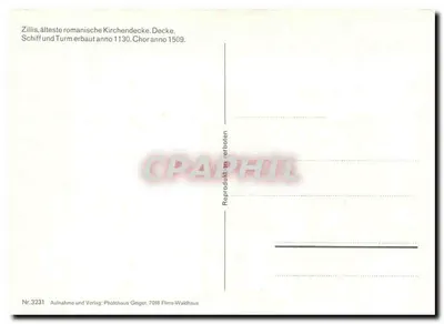 Zillis — najstarsza rzymska dekoracja kaplicy — reprodukcja — Photohaus Geiger, nr 3231 — Rewers