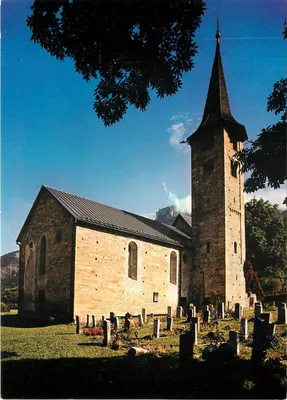 Zilllis, igreja de São Martinho — detalhes arquitetônicos — Photohaus Geiger, Flims-Waldhaus, n° C 4846