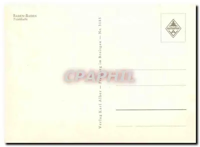 Trinkhalle — Baden-Baden — Verlag Karl Alber — Rewers