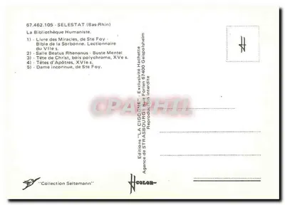 A Biblioteca Humanista de Sélestat — Edições 'LA CIGOGNE' — Coleção Seltemann — Verso