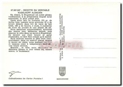 Sposób przygotowania Kugelhopfa — Alzacja — Wydawnictwo Hachette — Rewers