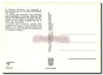 Zamek St Ulrich — Sala Rycerzy — XIII wiek — Wydawnictwo Hachette — Rewers
