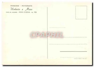 Umberto a Mare — Pensionat i restauracja w Punta del Soccorso, Forio d'Ischia — wydawca nieodczytalny — Rewers