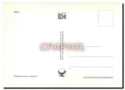 Ilustracyjna kartka pocztowa Szwajcarii — wydawca Pierre JAEGER et Fils S.A. — n° 408 C — Rewers