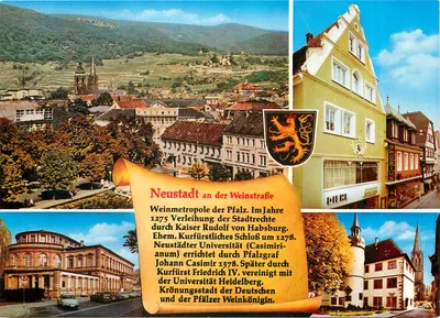 Neustadt an der Weinstraße — Vista panorâmica e edifício histórico — Letz, Tübingen