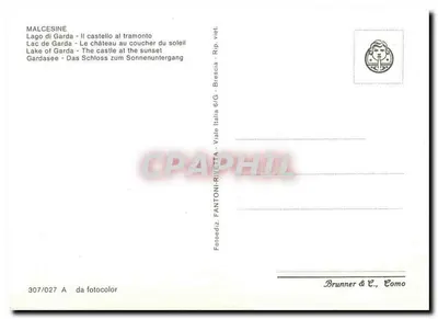 Malcesine — Zamek za zachodzeniem słońca — Fantoni-Rivetta, Como — Rewers