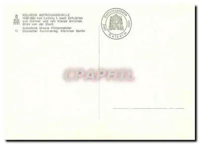 Kelheim. Befreiungshalle — 1842-1863 przez Ludwiga I. zgodnie z projektami Gärtnera i Klenze — Deutscher Kunstverlag, München Berlin — Rewers