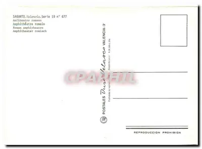 Sagunto — Amfiteatr rzymski — Postales Ducales, seria 19, nr 677 — Rewers