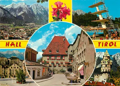 Hall in Tirol — vista panorâmica e monumentos — Tiroler Kunstverlag Chizzalai